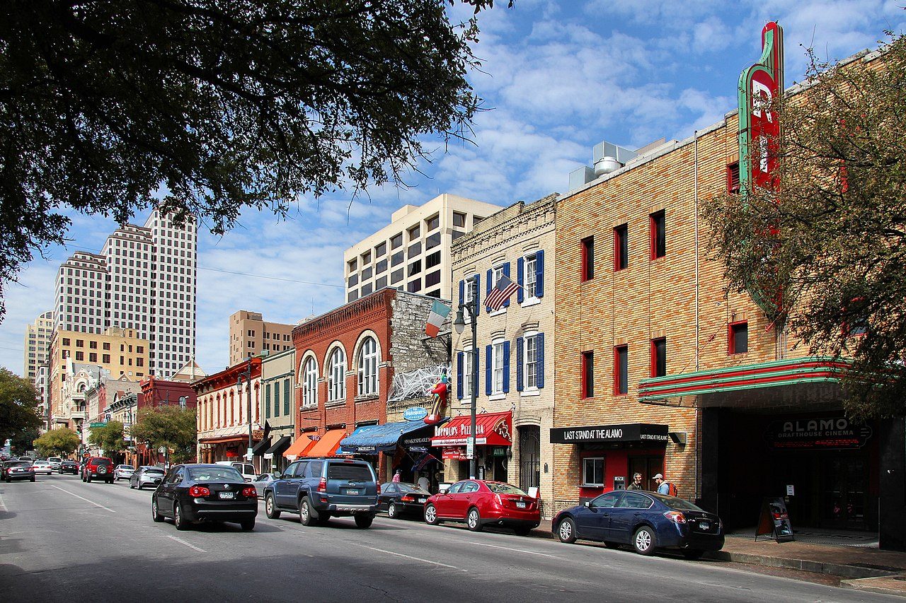 Austin 6th Street historic storefronts